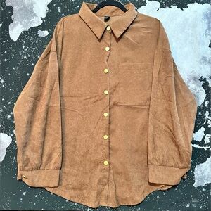 SHEIN Curve Women’s Corduroy Style Shirt